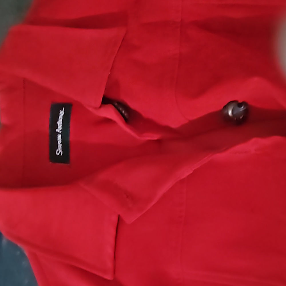 Vintage Sharon Anthony large red cropped jacket